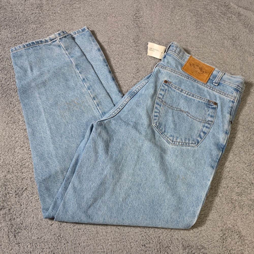 Structure Mens 36x30.5 Jeans Light Wash Straight Leg Vintage Denim Blue 90s Styl